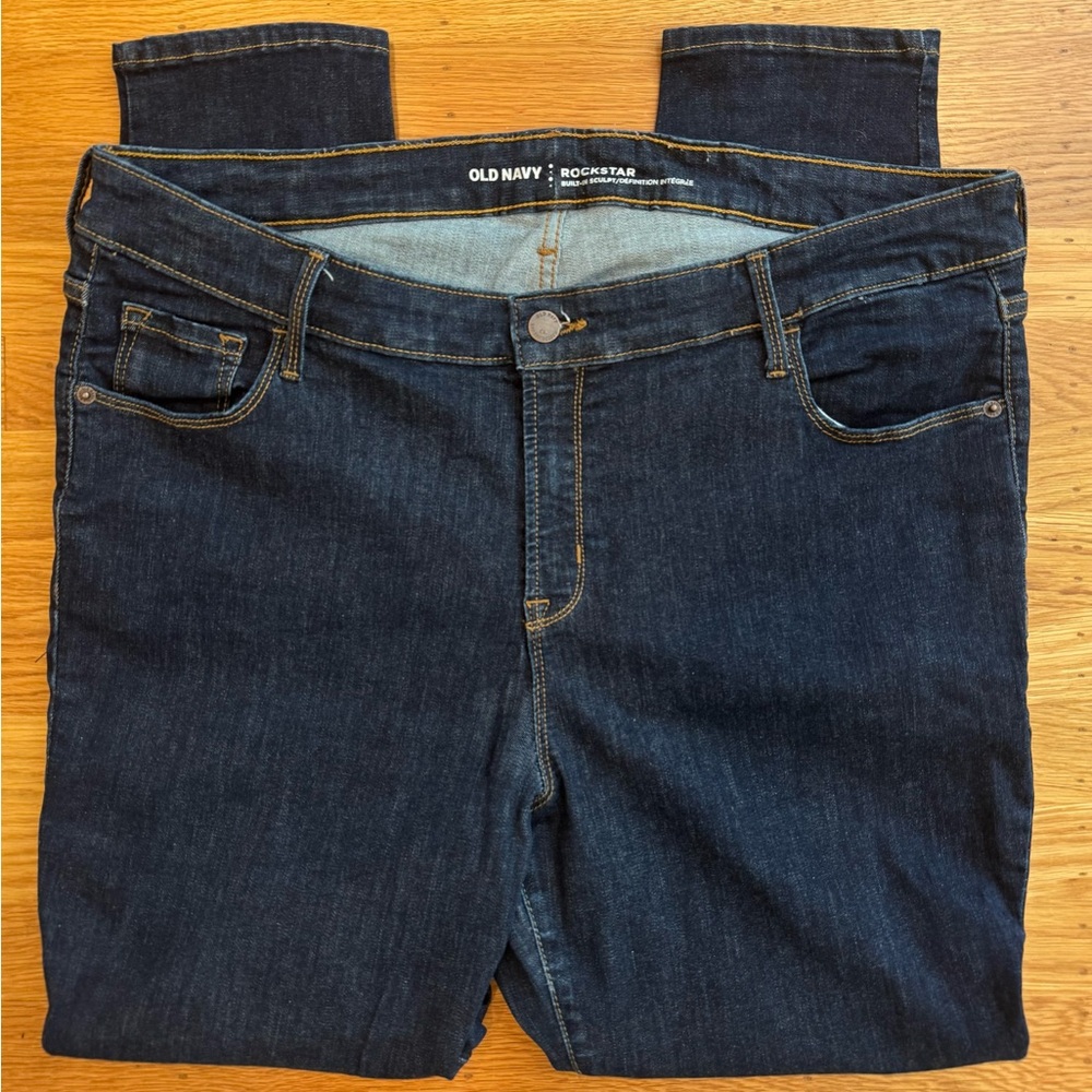 Old Navy Rockstar Dark Wash Jeans, Sz 18